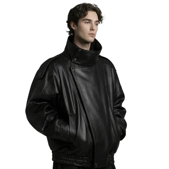 FAUX LEATHER JACKET l XOVRA