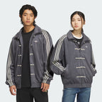 Grey CNY Jacket – Chinese-Inspired Stripe Track Jacket | XOVRA