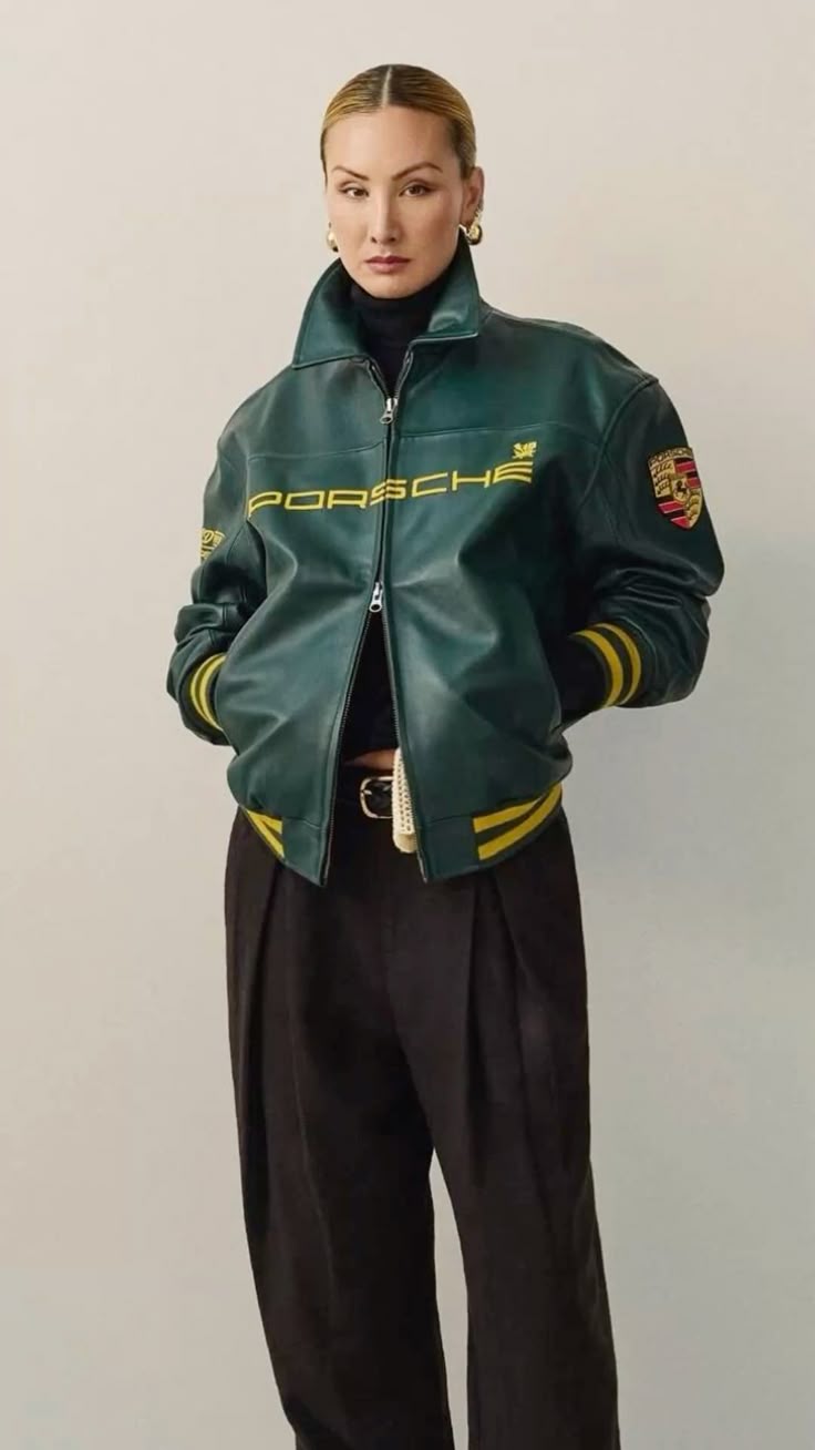 Aime Leon Dore x Porsche Racing Leather Jacket – Limited Edition Streetwear by XOVRA® - XOVRA.IN