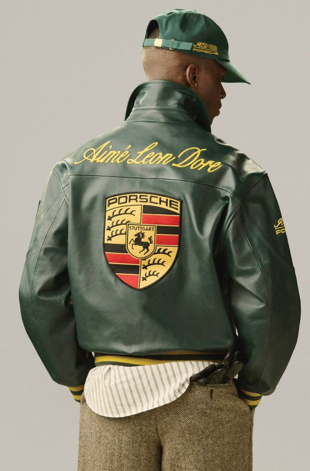 Aime Leon Dore x Porsche Racing Leather Jacket – Limited Edition Streetwear by XOVRA® - XOVRA.IN