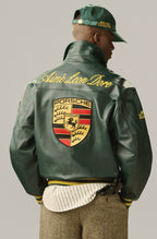 Aime Leon Dore x Porsche Racing Leather Jacket – Limited Edition Streetwear by XOVRA® - XOVRA.IN