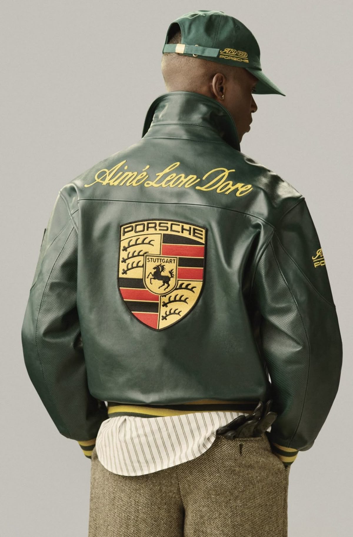 Aime Leon Dore x Porsche Racing Leather Jacket – Limited Edition Streetwear by XOVRA® - XOVRA.IN