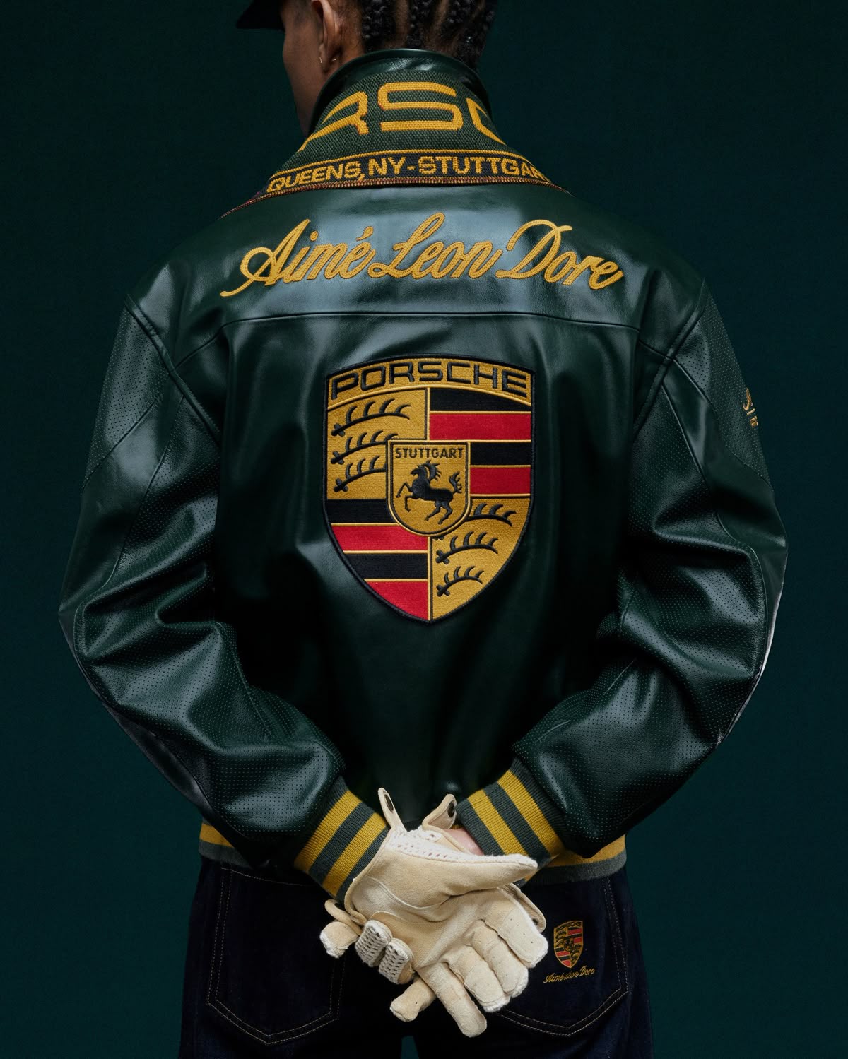 Aime Leon Dore x Porsche Racing Leather Jacket – Limited Edition Streetwear by XOVRA® - XOVRA.IN