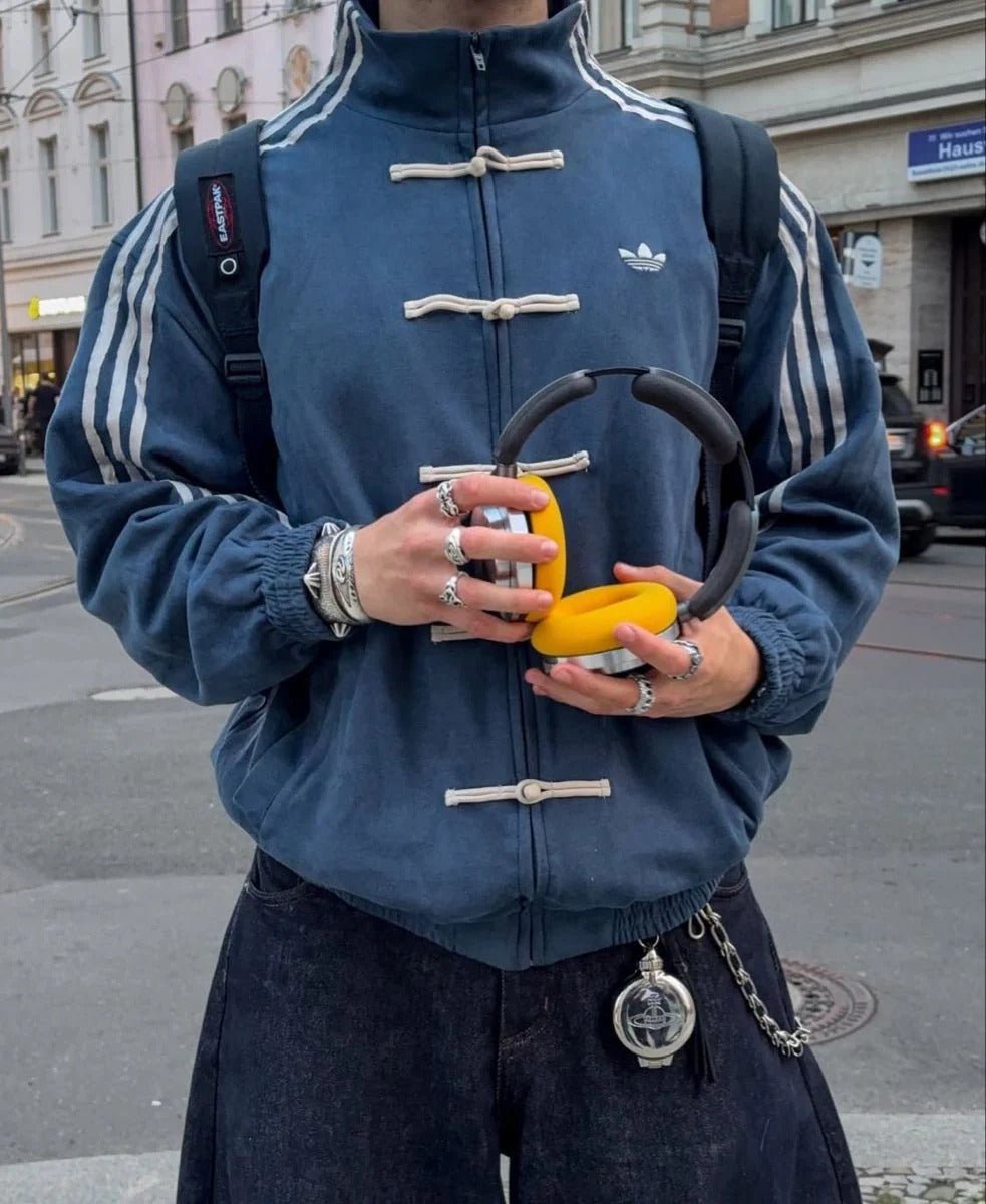 CNY Blue Suede Jacket - XOVRA.IN