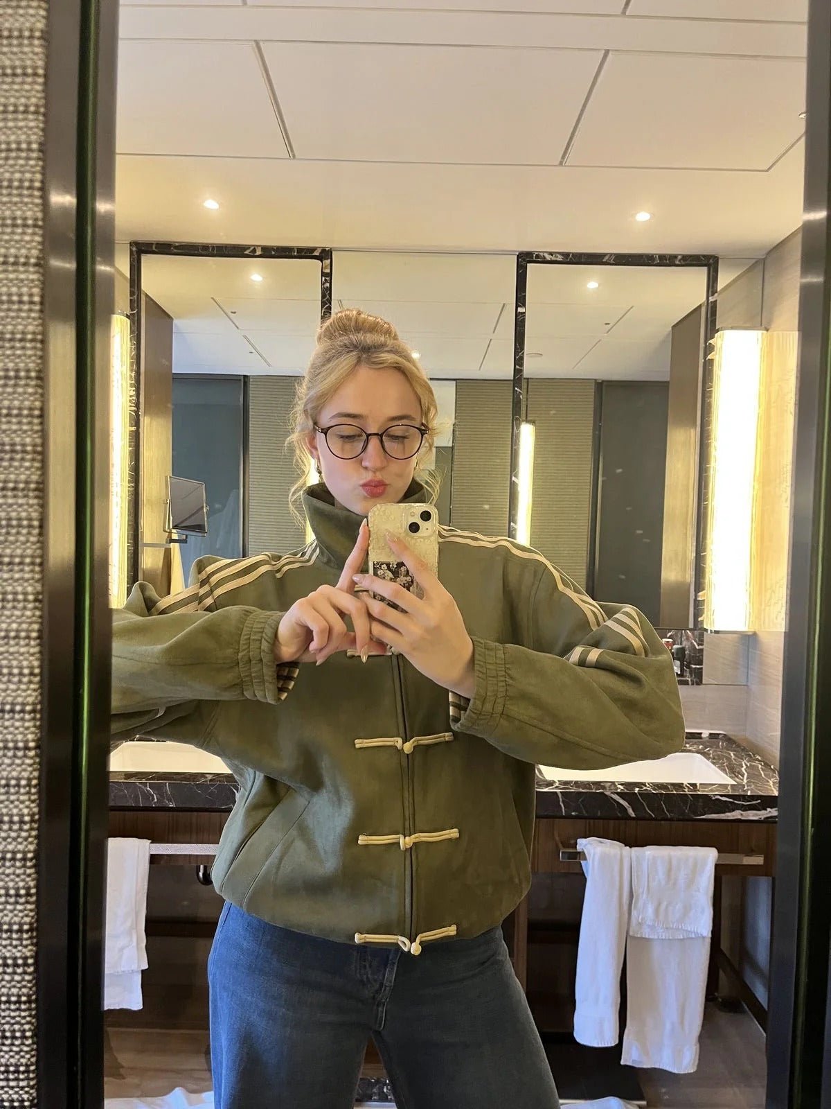 CNY Green Suede Jacket - XOVRA.IN