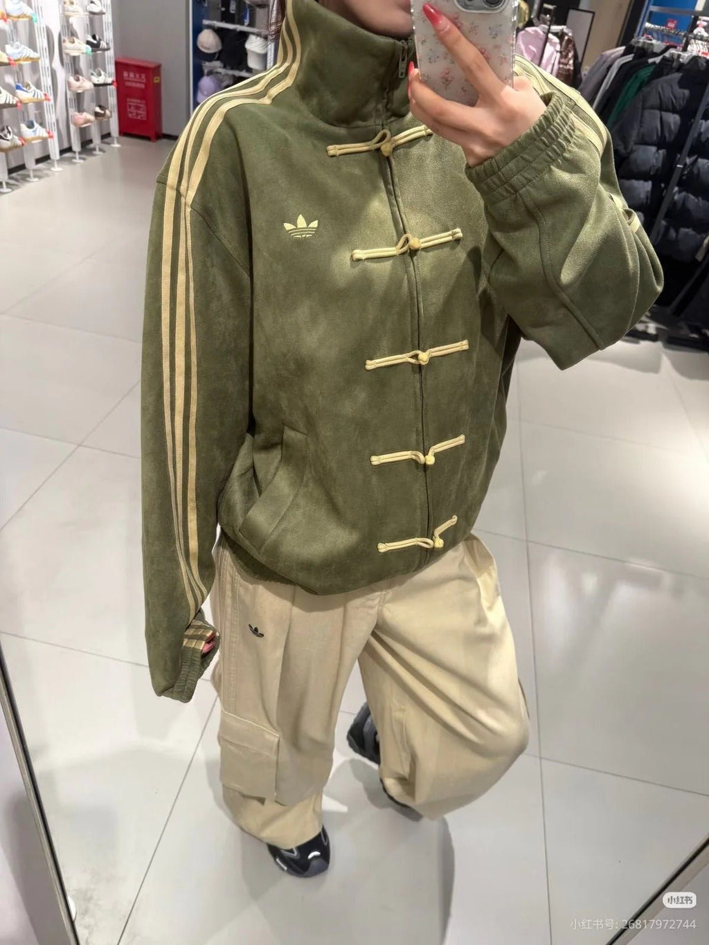 CNY Green Suede Jacket - XOVRA.IN