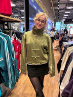 CNY Green Suede Jacket - XOVRA.IN