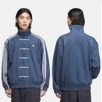 CNY - Inspired Blue Suede Jacket for Men | Premium Streetwear by XOVRA® - XOVRA.IN