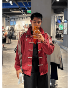 CNY - Inspired Premium Maroon Suede Jacket for Men | Luxury Streetwear – XOVRA® - XOVRA.IN