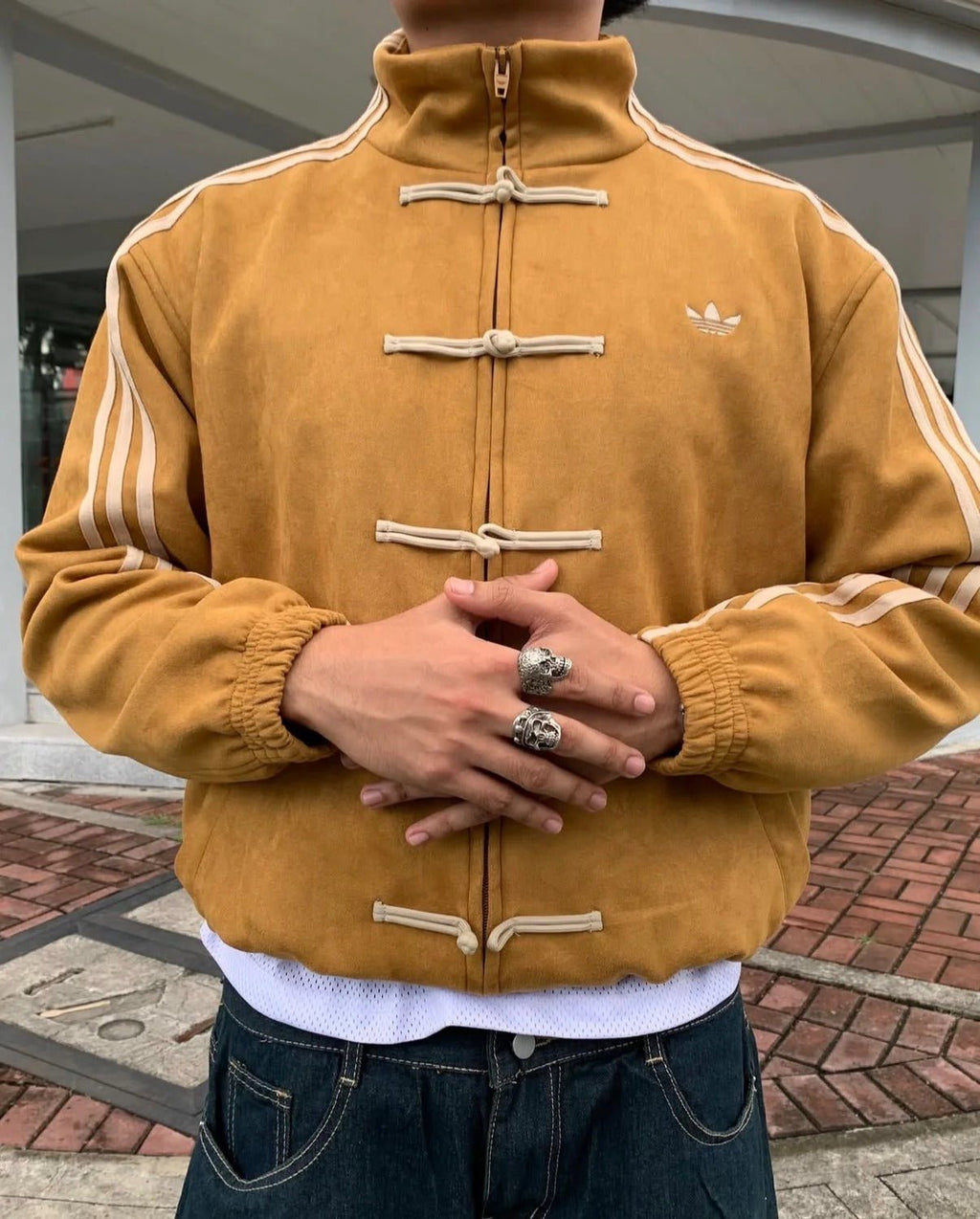 CNY Yellow Suede Jacket - XOVRA.IN