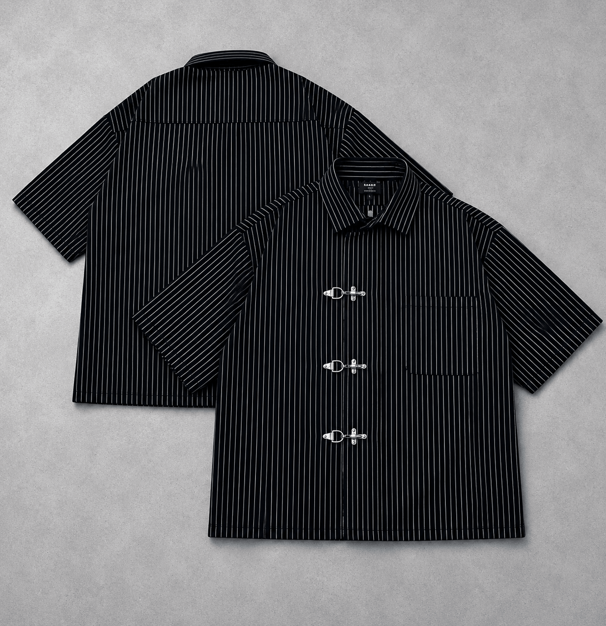 Cropped Metal Clasp Shirt - XOVRA.IN