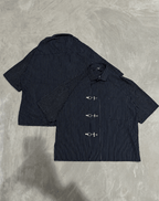 Cropped Metal Clasp Shirt - XOVRA.IN