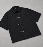 Cropped Metal Clasp Shirt - XOVRA.IN