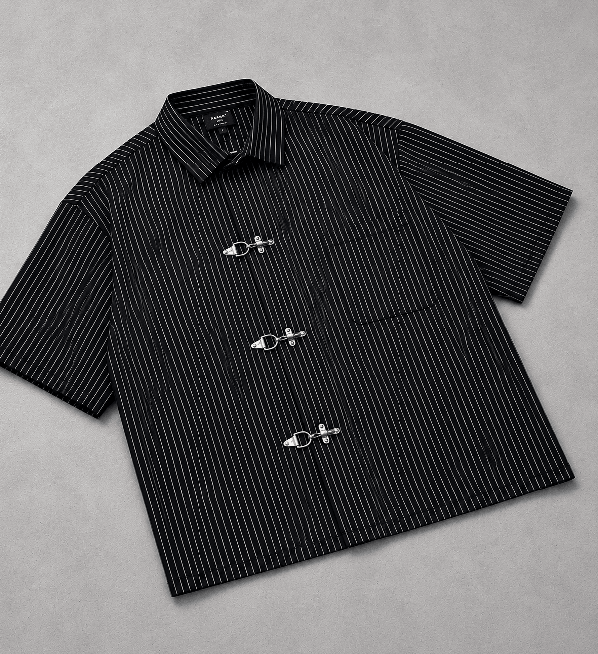Cropped Metal Clasp Shirt - XOVRA.IN