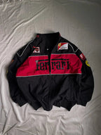 Ferrari F1 Printed Racing Jacket – Black & Red Premium Streetwear | XOVRA® - XOVRA.IN
