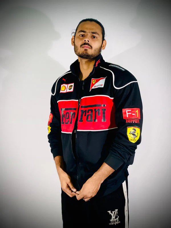 Ferrari F1 Racing Black Jacket – Premium Motorsport Style | Wildbeast® - wildbeast