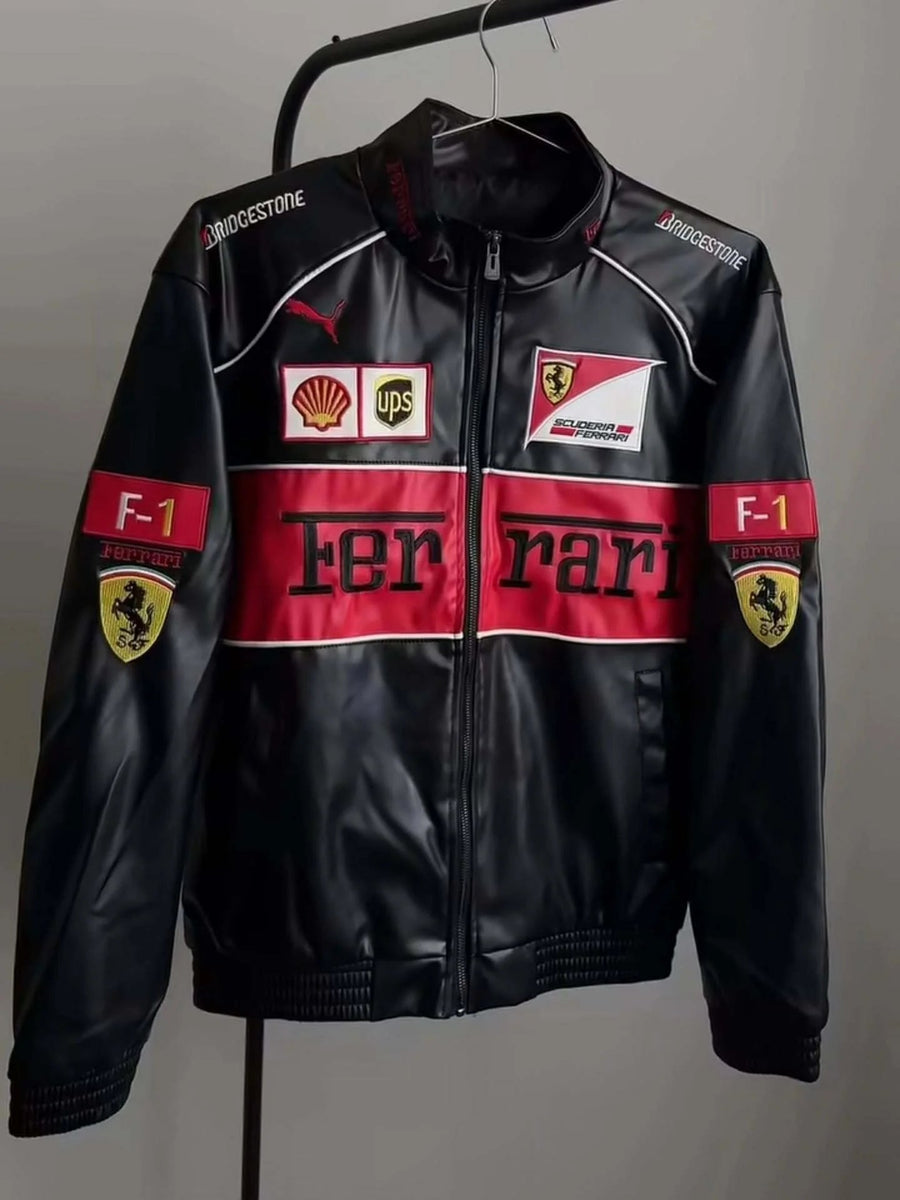 Ferrari Leather Jacket – Premium F1 Racing Style | Streetwear Edition | Wildbeast® - wildbeast