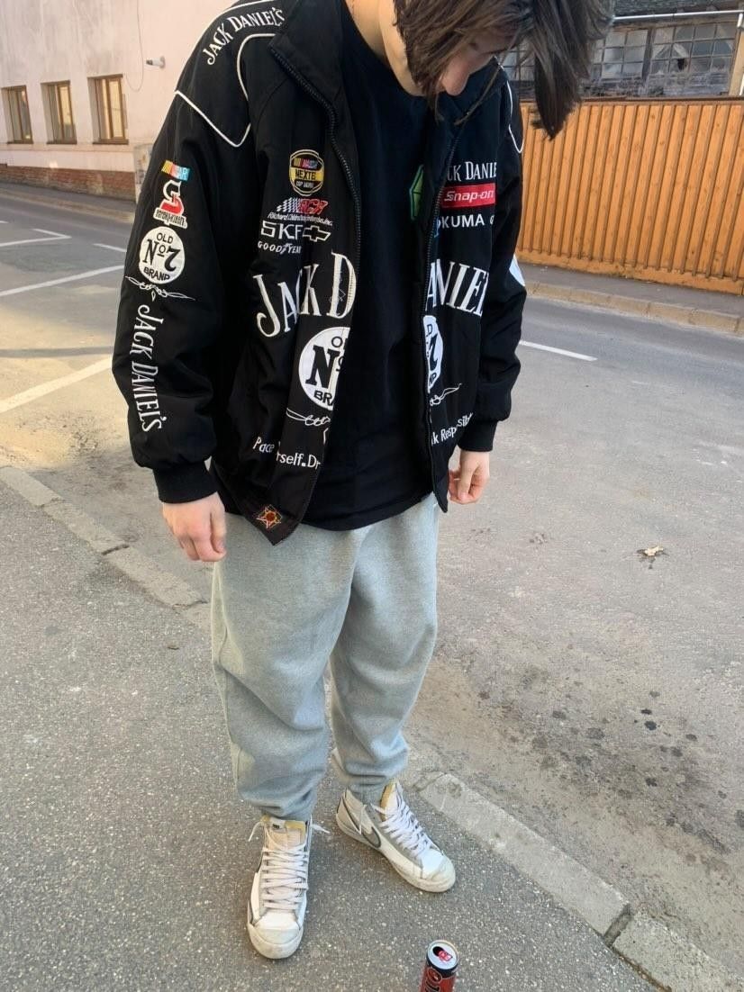 Jack Daniels Racing Bomber Jacket – Close-Up of Printed Design