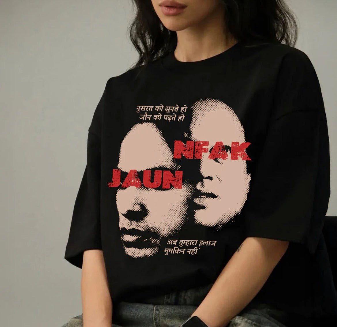 Jaun x Nushrat Oversized T-Shirt - XOVRA.IN