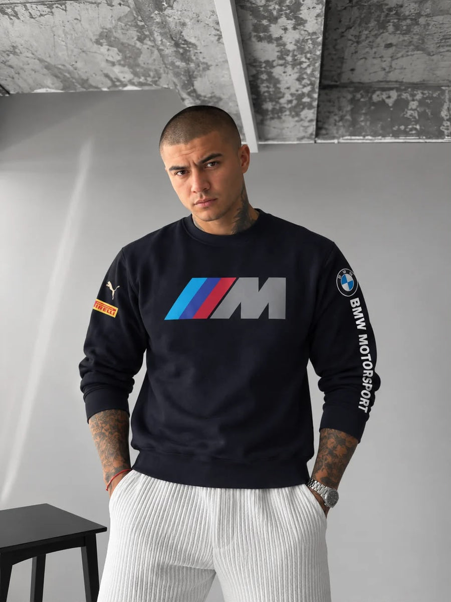 Men's Black BMW M Motorsport Sweatshirt | XOVRA - XOVRA.IN
