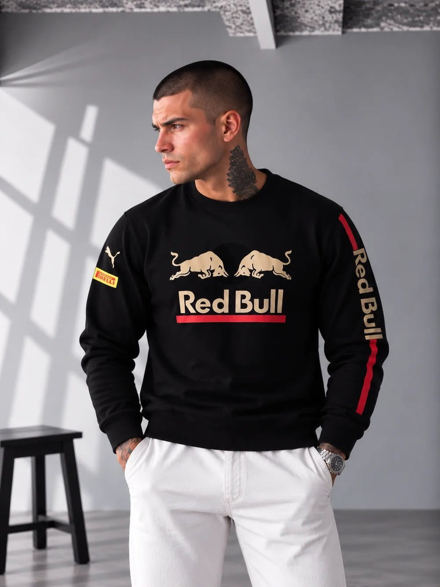 Men's Black Racing Sweatshirt | XOVRA - XOVRA.IN