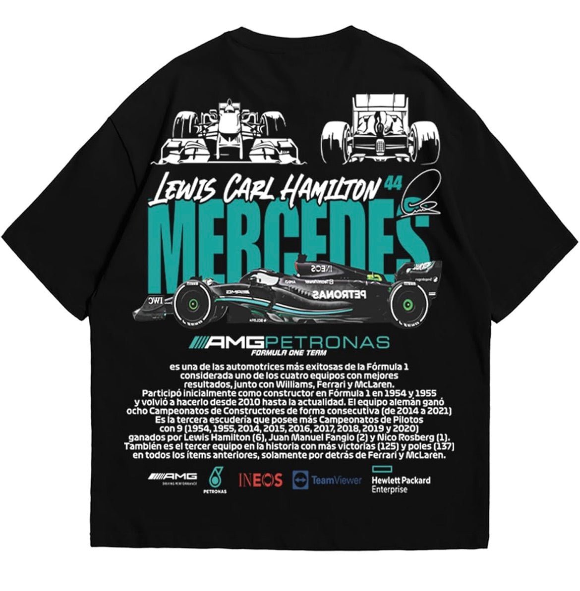 Mercedes AMG Petronas Oversized T-Shirt - XOVRA.IN