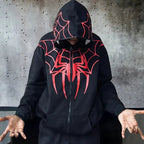 Miles Morales Spider - Man Hoodie – Black & Red Web Design | Cosplay & Streetwear | xovra