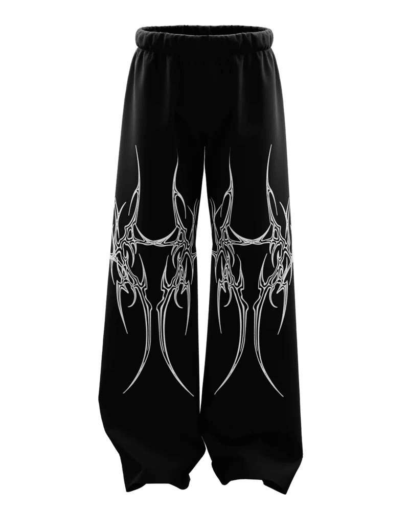 Mutation Black Baggy Pants - XOVRA.IN