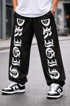 Oversized Black Jogger - XOVRA.IN