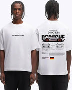 Porsche 911 GT3 White Over - sized T-Shirt | Wild Beast® - wildbeast