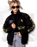 Porsche Parachute Embroidery Jacket – Premium Motorsport Streetwear by XOVRA® - XOVRA.IN