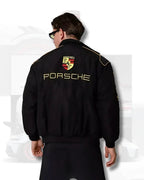 Porsche Parachute Embroidery Jacket – Premium Motorsport Streetwear by XOVRA® - XOVRA.IN