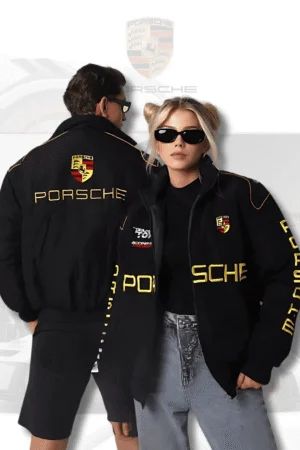 Porsche Parachute Embroidery Jacket – Premium Motorsport Streetwear by XOVRA® - XOVRA.IN