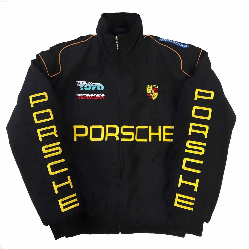 Porsche Parachute Embroidery Jacket – Premium Motorsport Streetwear by XOVRA® - XOVRA.IN