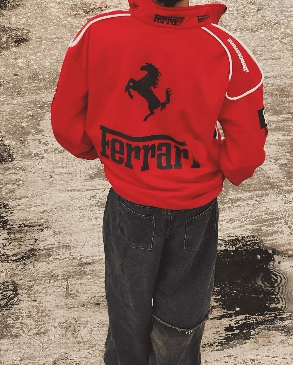 Red Ferrari F1 Speed Jacket | Motorsport & Streetwear Fusion - wildbeast