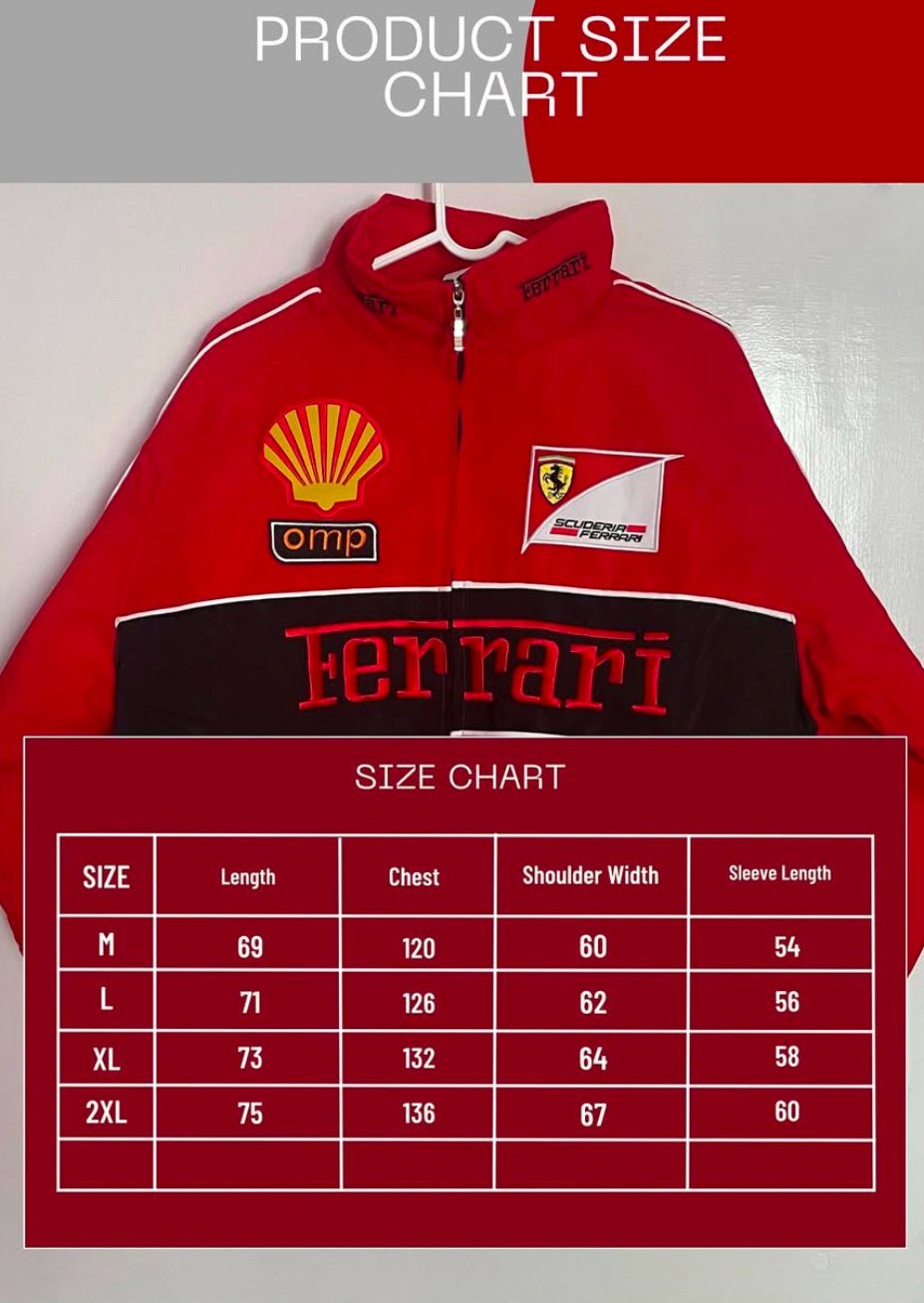 Red Ferrari F1 Speed Jacket | Motorsport & Streetwear Fusion - wildbeast