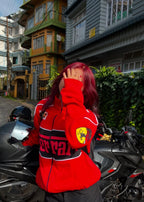 Red Ferrari F1 Speed Jacket | Motorsport & Streetwear Fusion - wildbeast