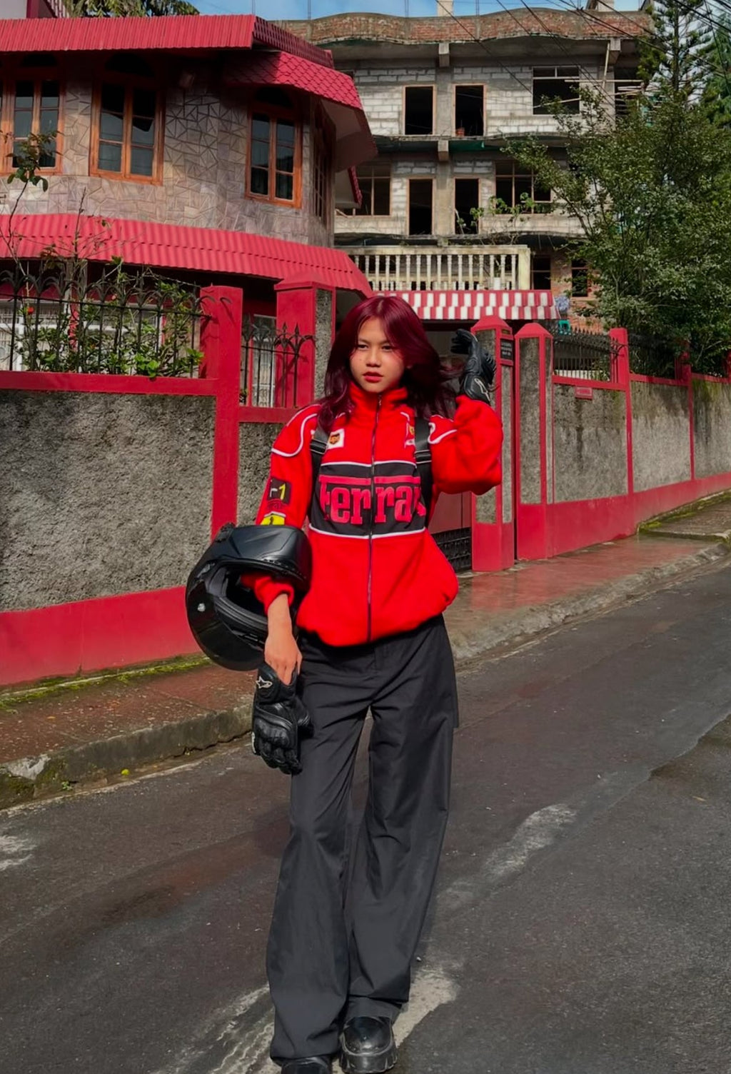 Red Ferrari F1 Speed Jacket | Motorsport & Streetwear Fusion - wildbeast