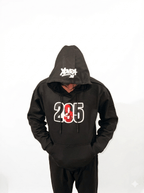 Sidhu Moosewala 295 Graphic Hoodie – Black Oversized Streetwear | XOVRA® - XOVRA.IN