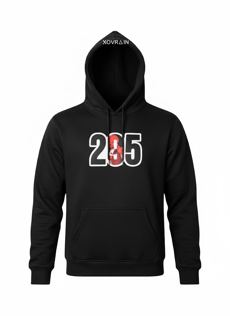 Sidhu Moosewala 295 Graphic Hoodie – Black Oversized Streetwear | XOVRA® - XOVRA.IN