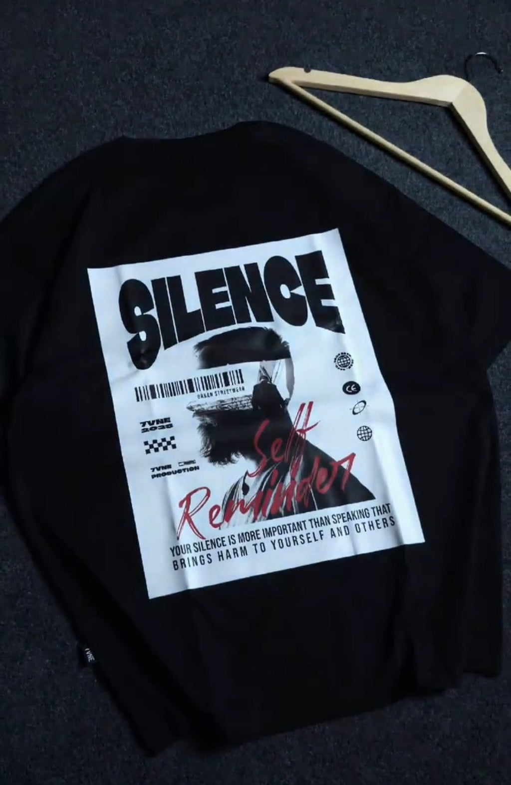 Silence Self Reminder Oversized T-Shirt - XOVRA.IN