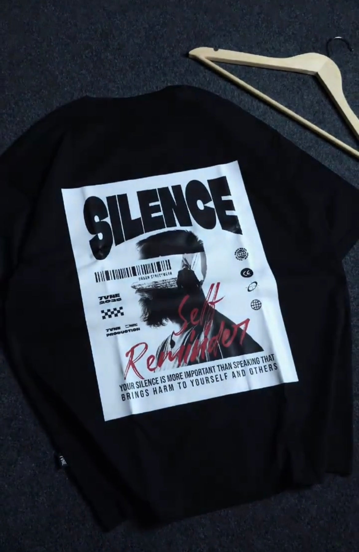 Silence Self Reminder Oversized T-Shirt - XOVRA.IN