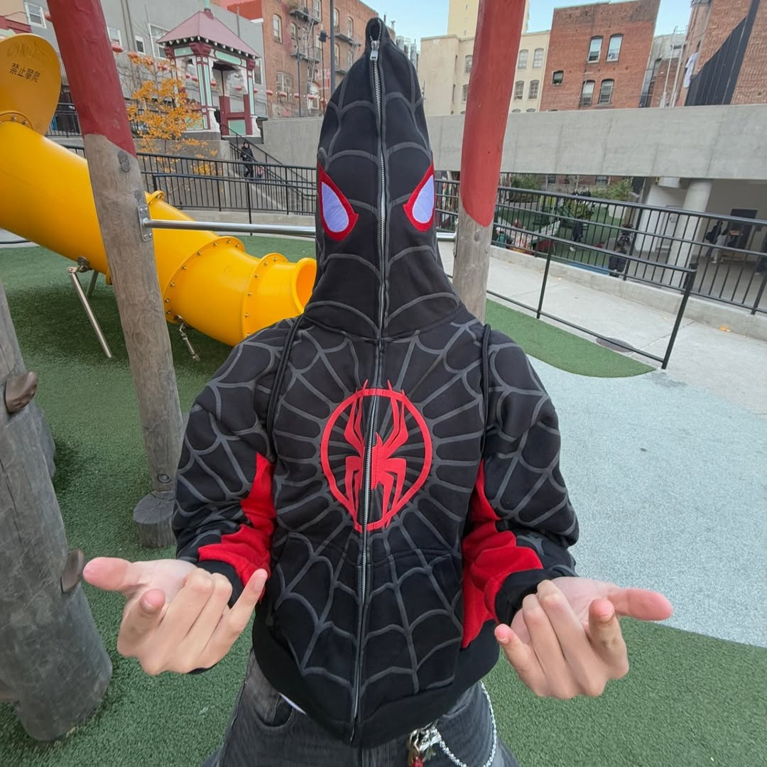 Spidey Style Full Zip Double Hoodie – Dual Hood, Double the Style - wildbeast