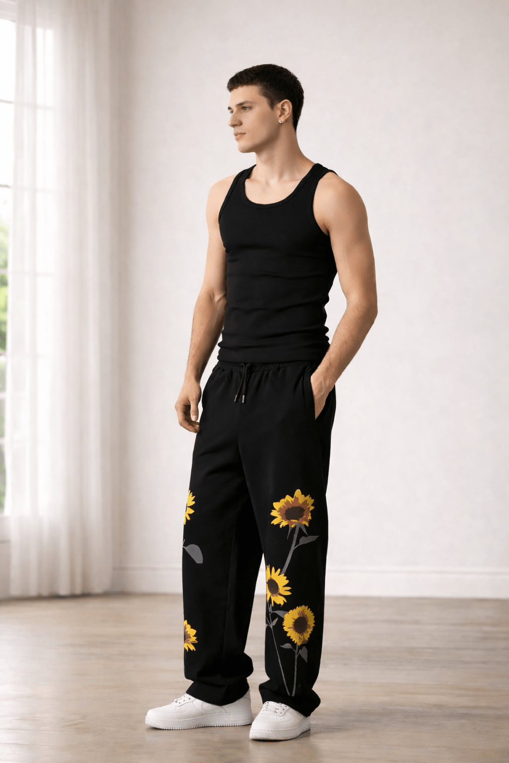 Sunflower Oversized Baggy Pants - XOVRA.IN