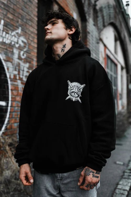 Think Twice Graphic Oversized Hoodie – Relaxed Fit Unisex Streetwear by Wildbeast® - wildbeast