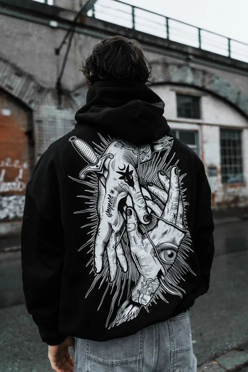 Think Twice Graphic Oversized Hoodie – Relaxed Fit Unisex Streetwear by Wildbeast® - wildbeast