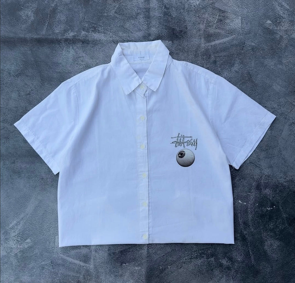 White Eyeball Shirt - XOVRA.IN