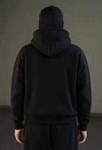 Back view of XOVRA Balaclava Zipper Hoodie – premium streetwear India